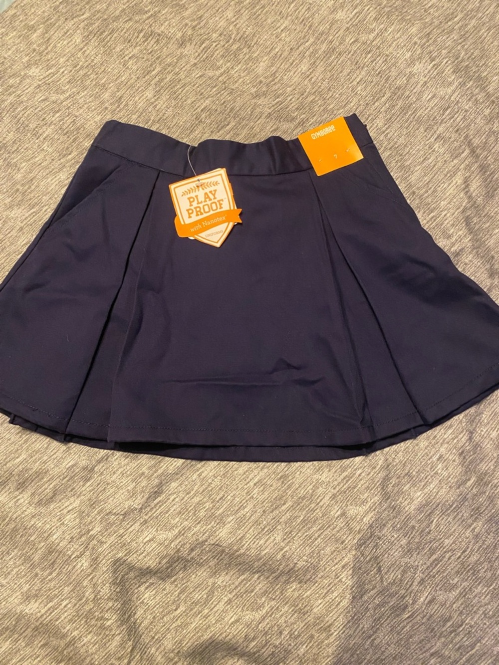 Gymboree Girls Uniform Skirt Size 7 Navy Blue Pleated NWT